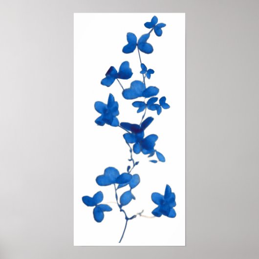 Blaue Blume Poster (Vorne)