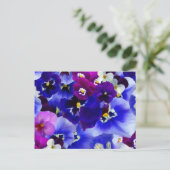 Blaue Blume Postkarte (Stehend Vorderseite)