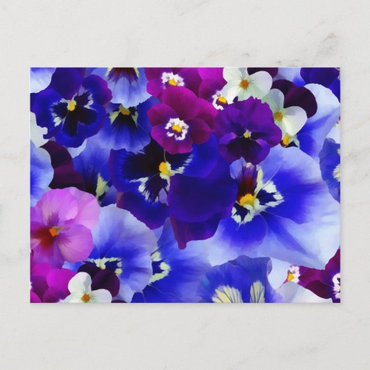Blaue Blume Postkarte (Vorderseite)