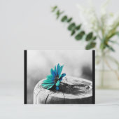 Blaue Blume Postkarte (Stehend Vorderseite)
