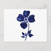 Blaue Blume Postkarte (Vorderseite)