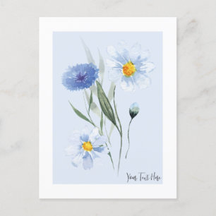 Blaue Blume Postkarte