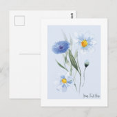 Blaue Blume Postkarte (Vorne/Hinten)
