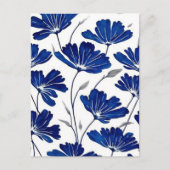 Blaue Blume Postkarte (Vorderseite)