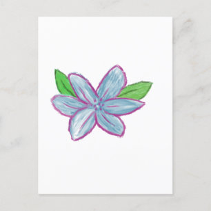 Blaue Blume Postkarte
