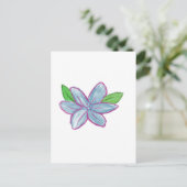 Blaue Blume Postkarte (Stehend Vorderseite)