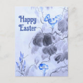 Blaue Blume Postkarte (Vorderseite)