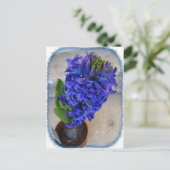 Blaue Blume Postkarte (Stehend Vorderseite)