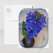 Blaue Blume Postkarte (Vorne/Hinten)