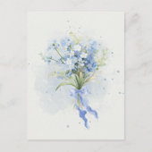 Blaue Blume Postkarte (Vorderseite)