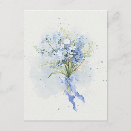 Blaue Blume Postkarte (Vorderseite)