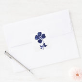 Blaue Blume Quadratischer Aufkleber (Umschlag)