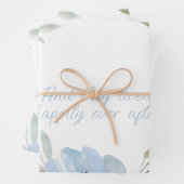 Blaue Blume rahmen Personalisiert Geschenkpapier Set (Beispiel)