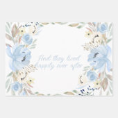 Blaue Blume rahmen Personalisiert Geschenkpapier Set (Vorderseite)