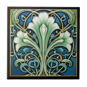Blaue Blume Ristorante della Carrà Keramik Tile Fliese