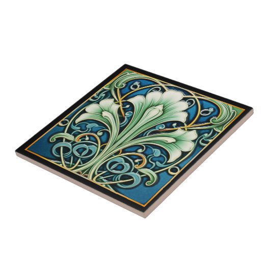 Blaue Blume Ristorante della Carrà Keramik Tile Fliese (Seite)