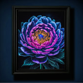 Blaue Blume Rosa Poster