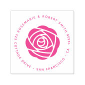 Blaue Blume Rücksendeadresse Permastempel (Design)