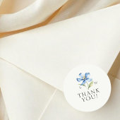 Blaue Blume Runder Aufkleber