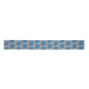 Blaue Blume Satinband