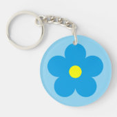 Blaue Blume Schlüsselanhänger (Vorderseite)