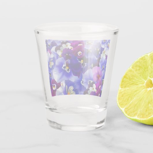 Blaue Blume Schnapsglas (Rückseite)