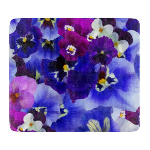 Blaue Blume Schneidebrett