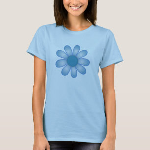 Blaue Blume Screwball Grafiken T-Shirt