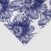 Blaue Blume Seidenpapier (Ausschnitt)