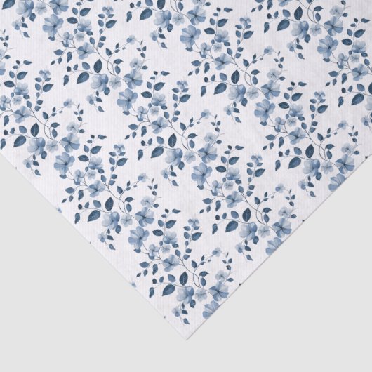 Blaue Blume Seidenpapier (Detail)