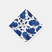 Blaue Blume Serviette (Ecke)