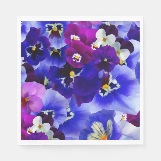 Blaue Blume Serviette (Vorderseite)