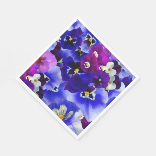 Blaue Blume Serviette (Ecke)