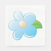 Blaue Blume Serviette (Vorderseite)