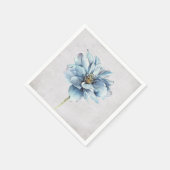 Blaue Blume Serviette (Ecke)