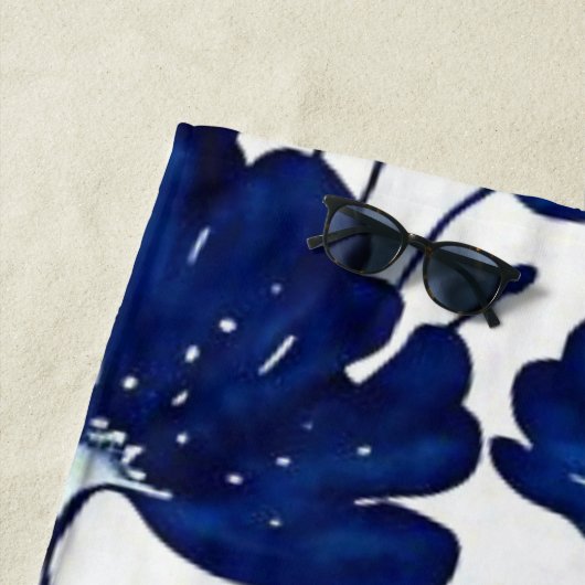 Blaue Blume Strandtuch (Beispiel)