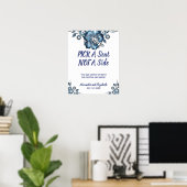 Blaue Blume Such dir einen Sitzplatz, nicht eine S Poster (Heimbüro)