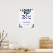 Blaue Blume Such dir einen Sitzplatz, nicht eine S Poster (Küche)