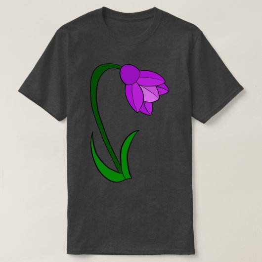 Blaue Blume T-Shirt (Design vorne)