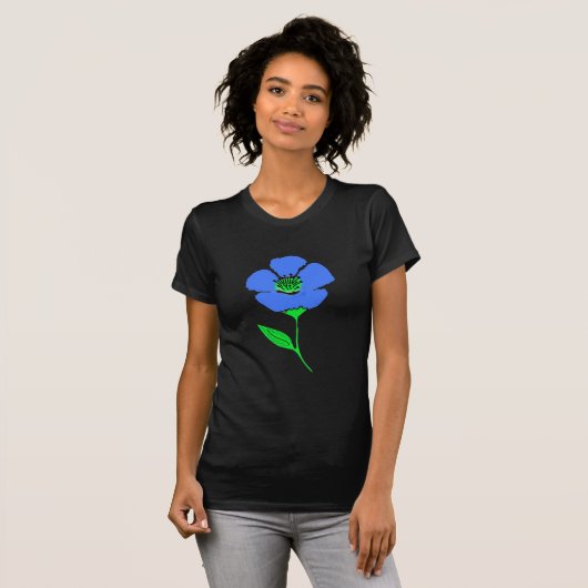 Blaue Blume T-Shirt (Vorne ganz)