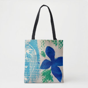 Blaue Blume Tasche
