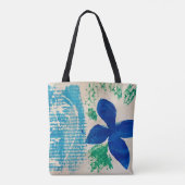 Blaue Blume Tasche (Rückseite)