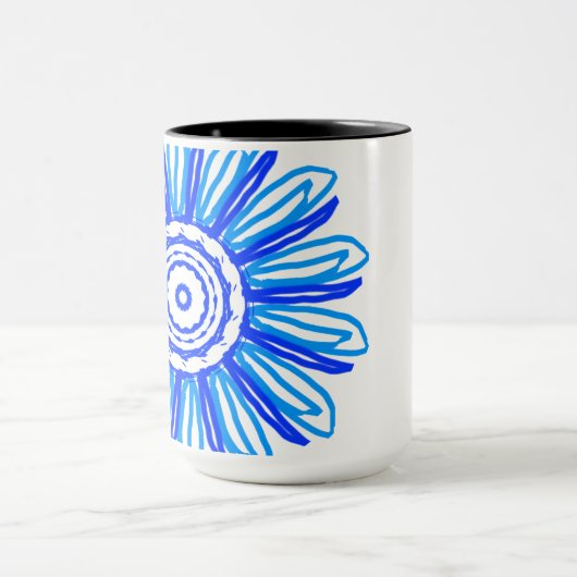 blaue Blume Tasse (Zentrum)