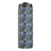 Blaue Blume Thermosbecher (Vorderseite)