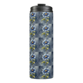 Blaue Blume Thermosbecher