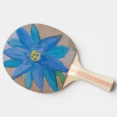 Blaue Blume Tischtennis Schläger (Seitenansicht)
