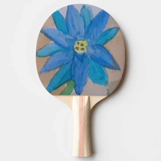 Blaue Blume Tischtennis Schläger (Vorderseite)