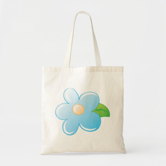 Blaue Blume Tragetasche (Vorne)