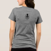 Blaue Blume Tri-Blend Shirt (Rückseite)