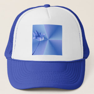 Blaue Blume Truckerkappe